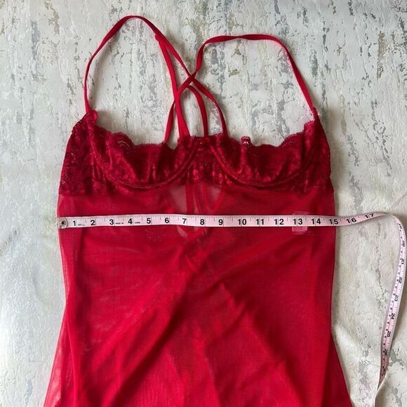 Shirley of Hollywood Sexy Red Lace Teddy - Picture 4 of 9